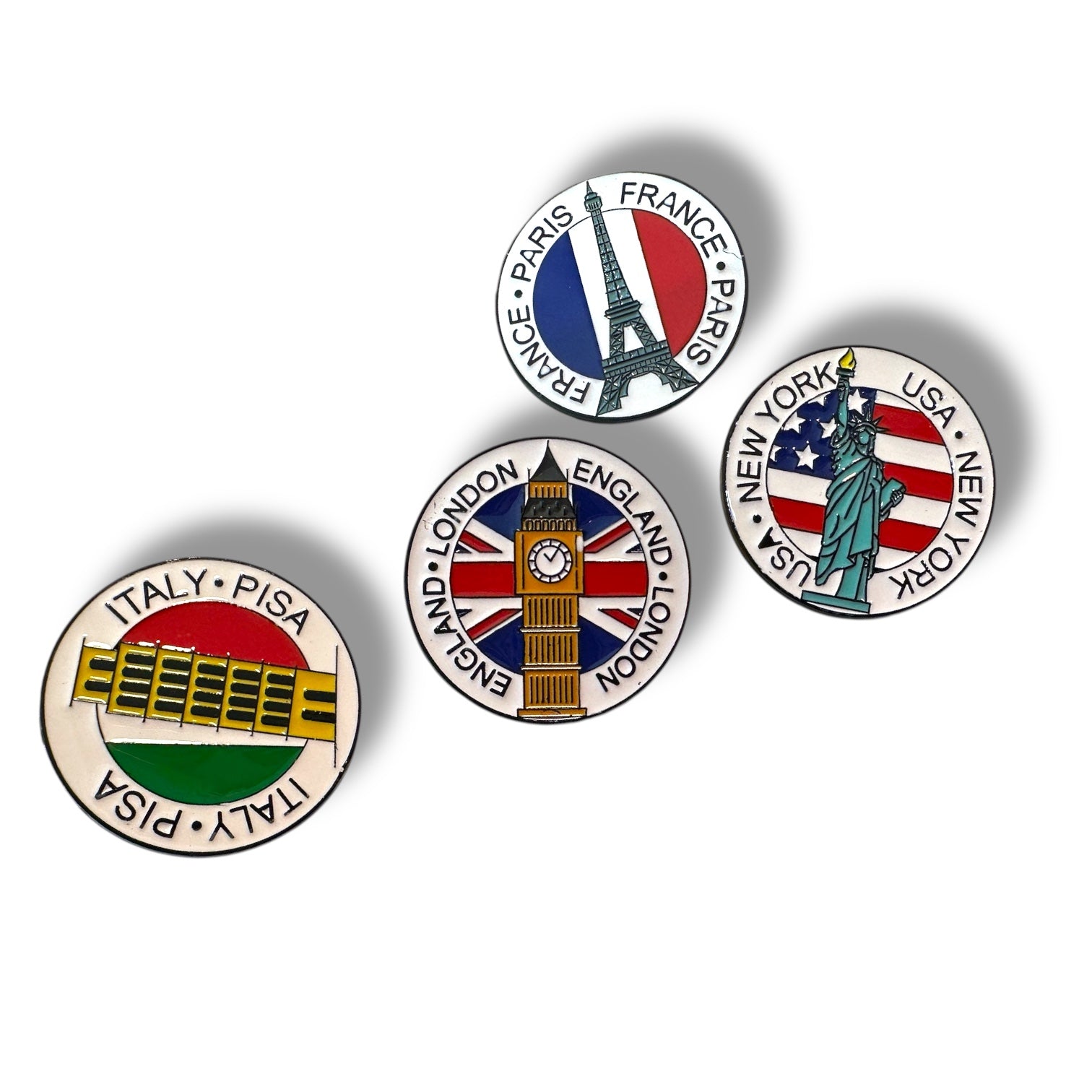 Various Countries Pins (London, Pisa, Paris) - Wander Together Outfitters