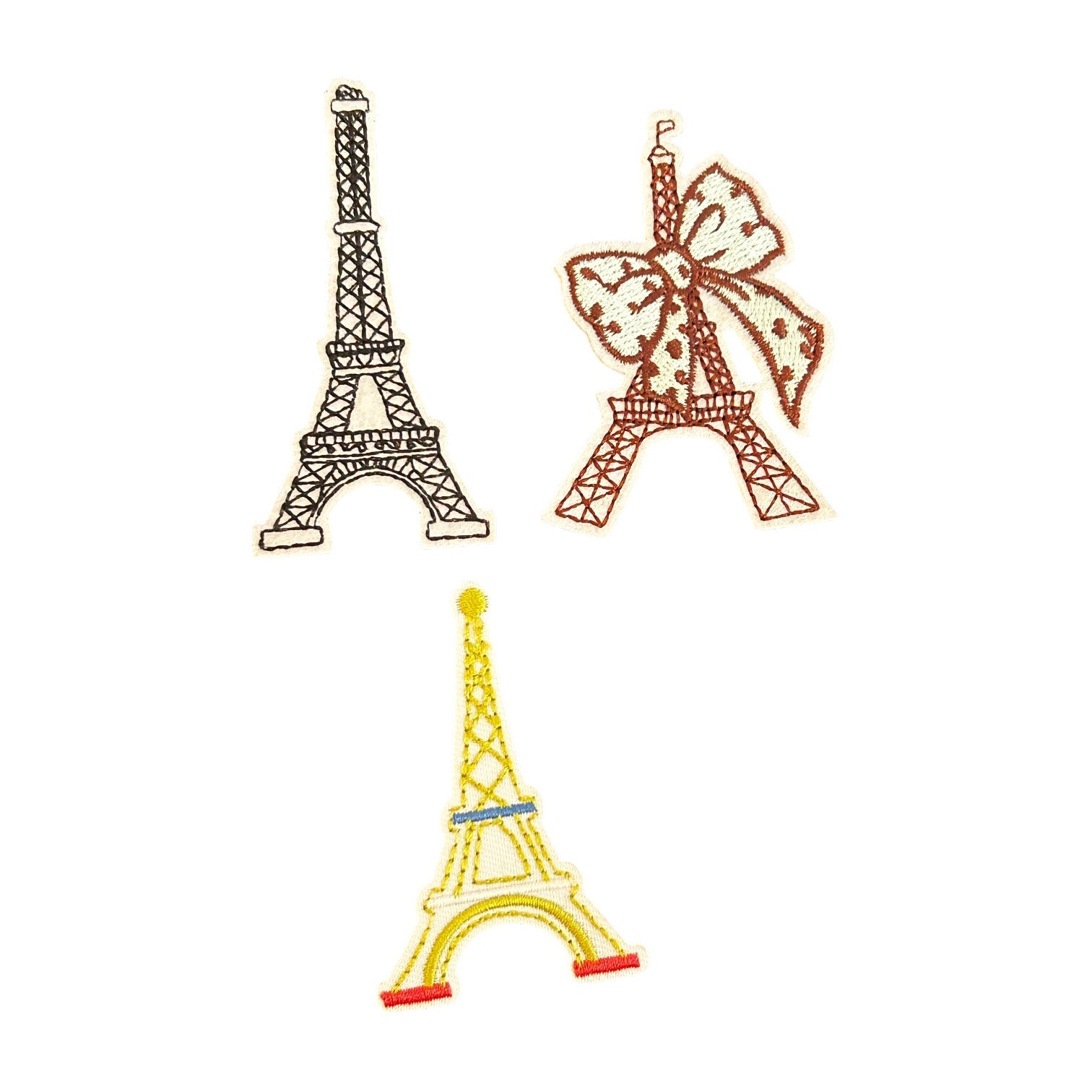 Various Eiffel Tower Iron On Patches - Wander Together Outfitters