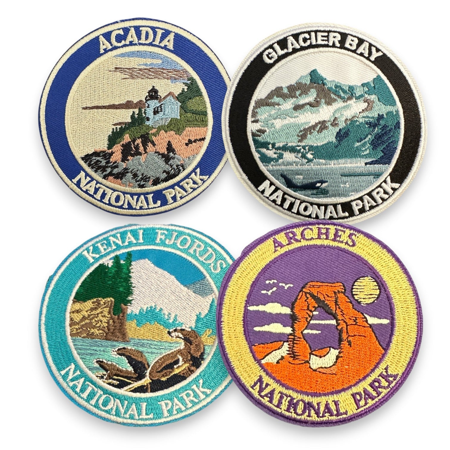 Various National Park Round Large Iron On Embroidered Patches (SALE) - Wander Together Outfitters