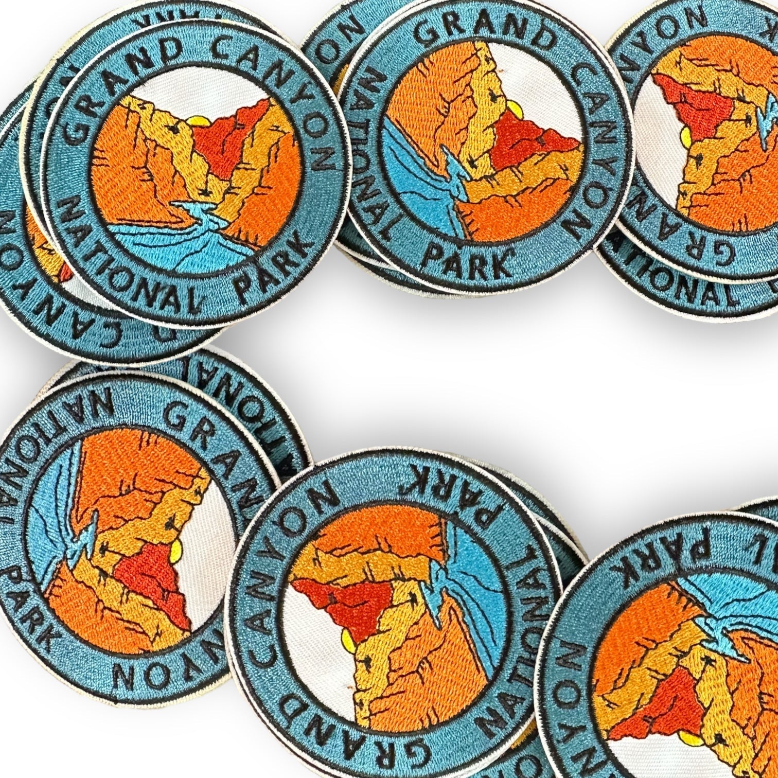 Various National Park Round Large Iron On Embroidered Patches (SALE) - Wander Together Outfitters