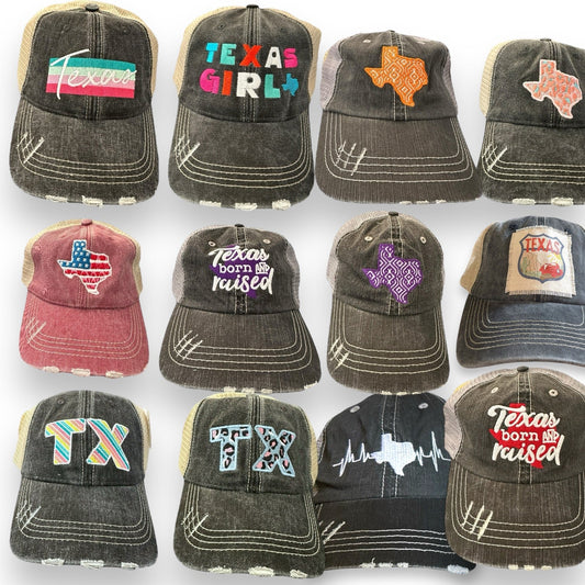 Various Texas Themed Caps (CLEARANCE) - Wander Together Outfitters