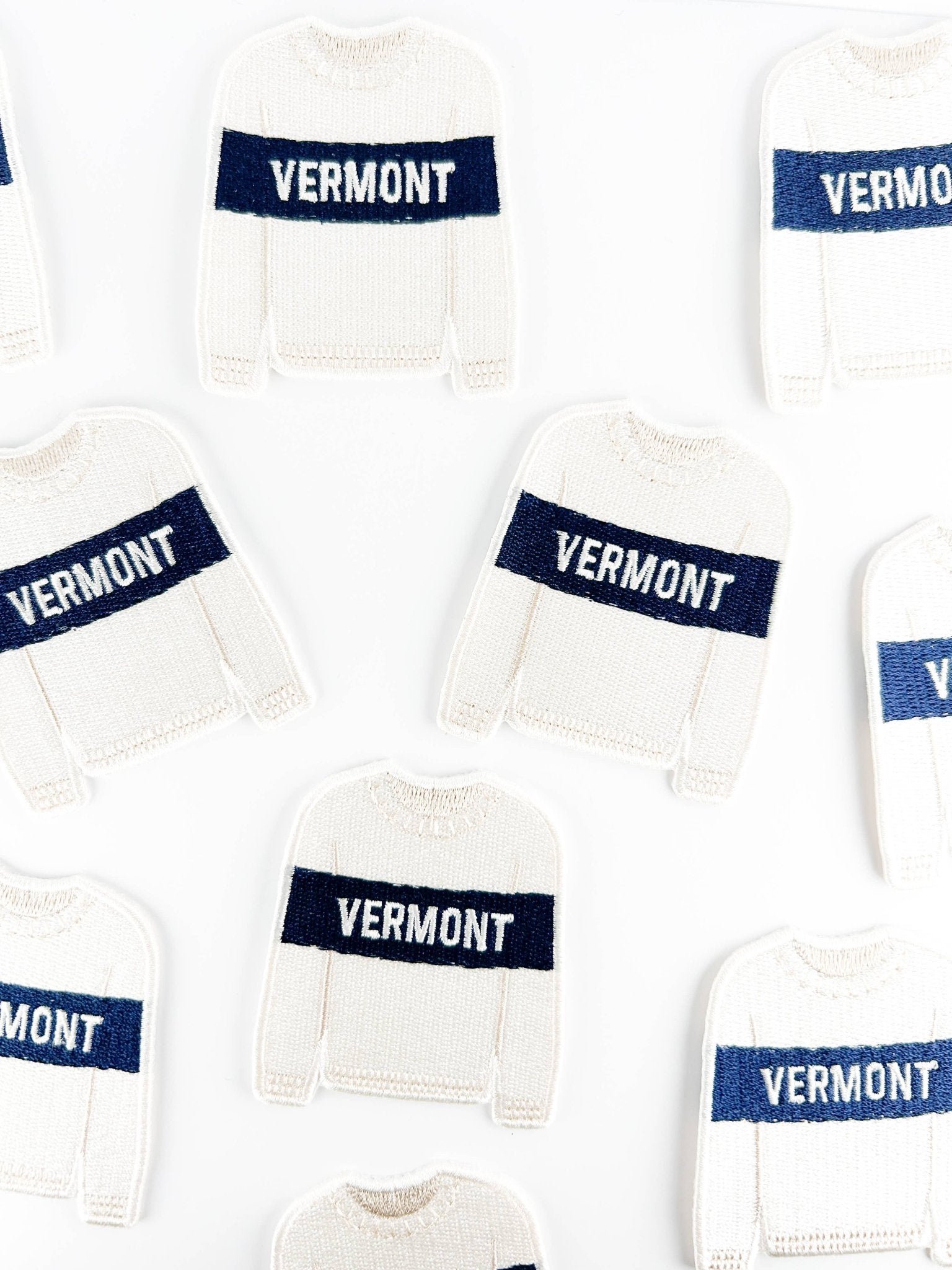 Vermont Sweater Embroidered Patch Ski Town Iron On Patch - Wander Together Outfitters