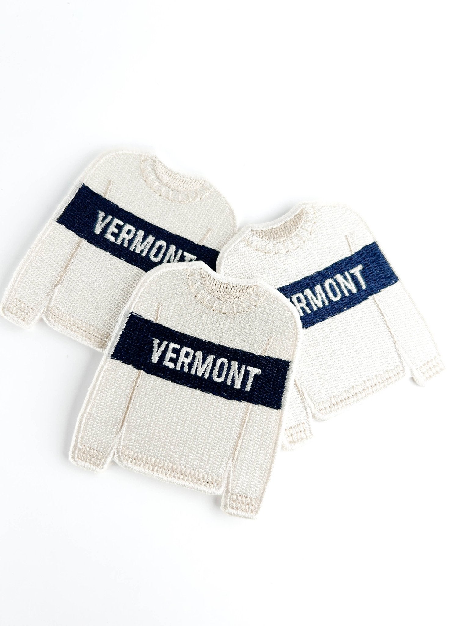 Vermont Sweater Embroidered Patch Ski Town Iron On Patch - Wander Together Outfitters