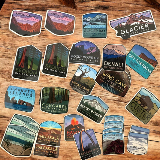 Vibrant National Park Vinyl Stickers Collection - Wander Together Outfitters
