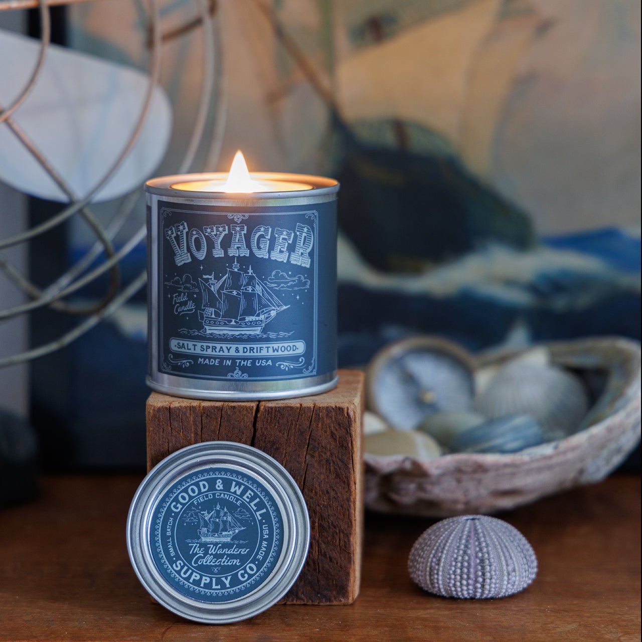 Voyager Field Candle (Sea Salt, Driftwood) - Wander Together Outfitters