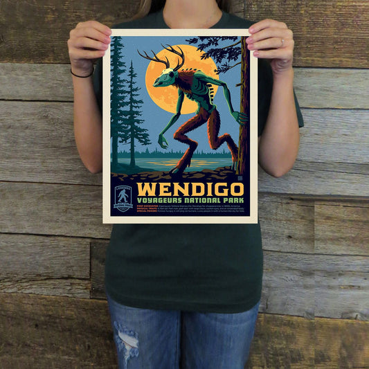Voyageurs National Park: Wendigo (Legends & Monsters) Art Print - Wander Together Outfitters