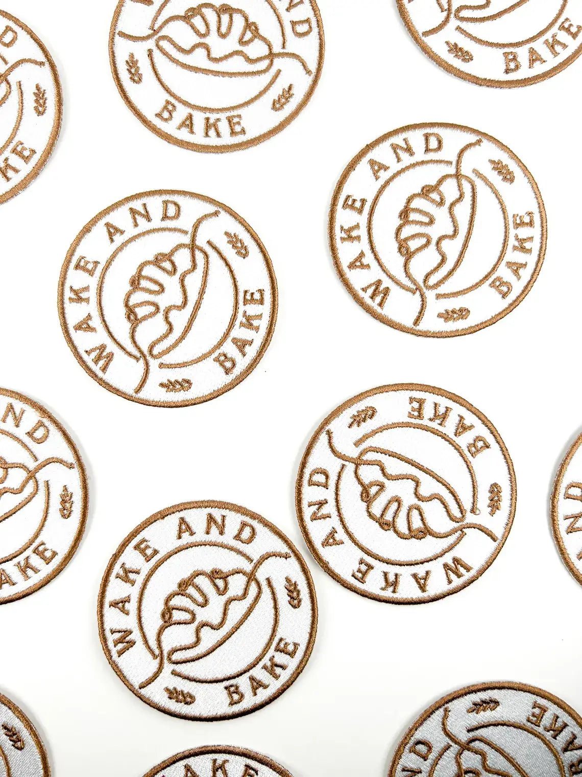 Wake and Bake Embroidered Iron On Patch - Wander Together Outfitters