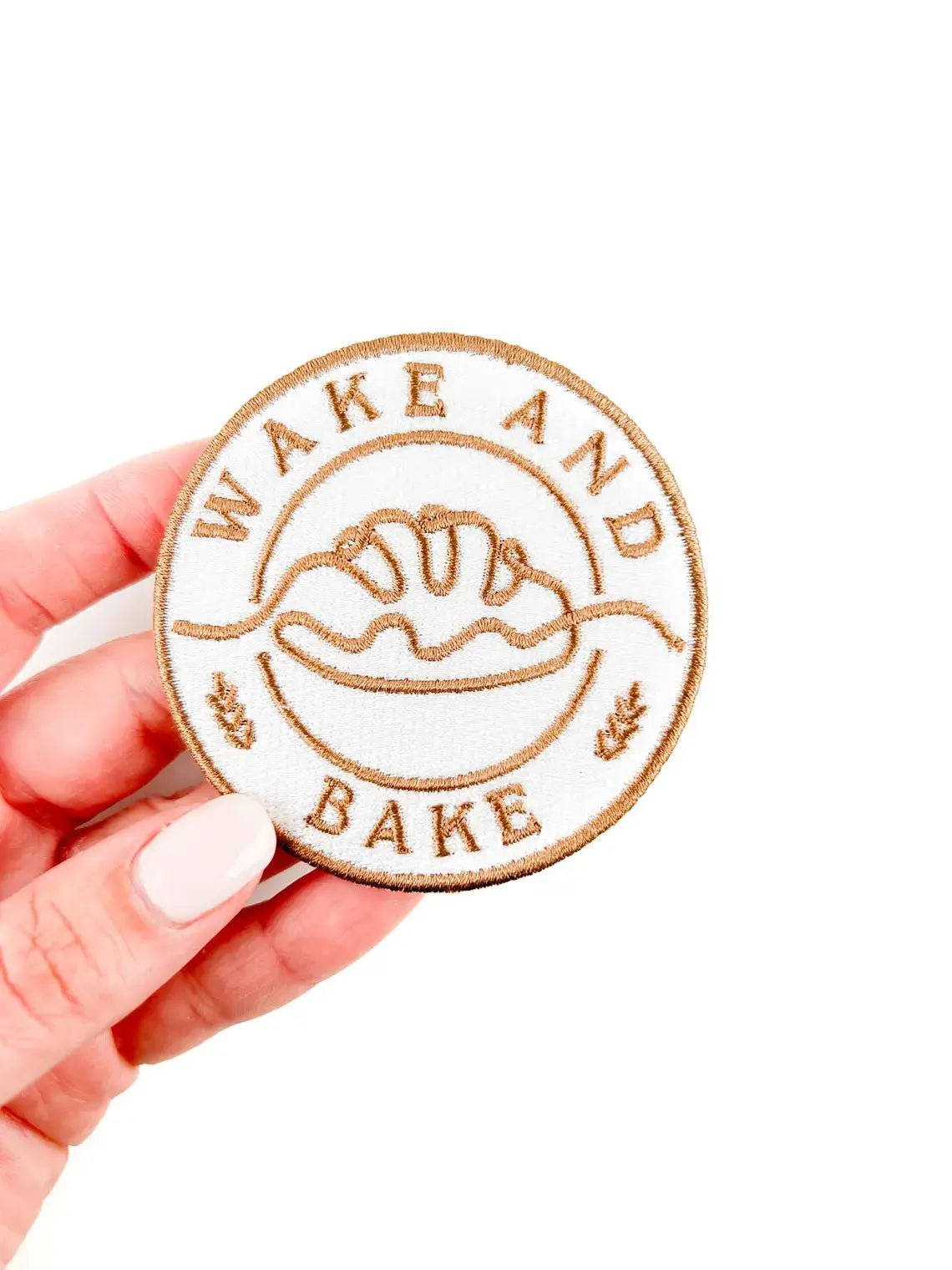 Wake and Bake Embroidered Iron On Patch - Wander Together Outfitters