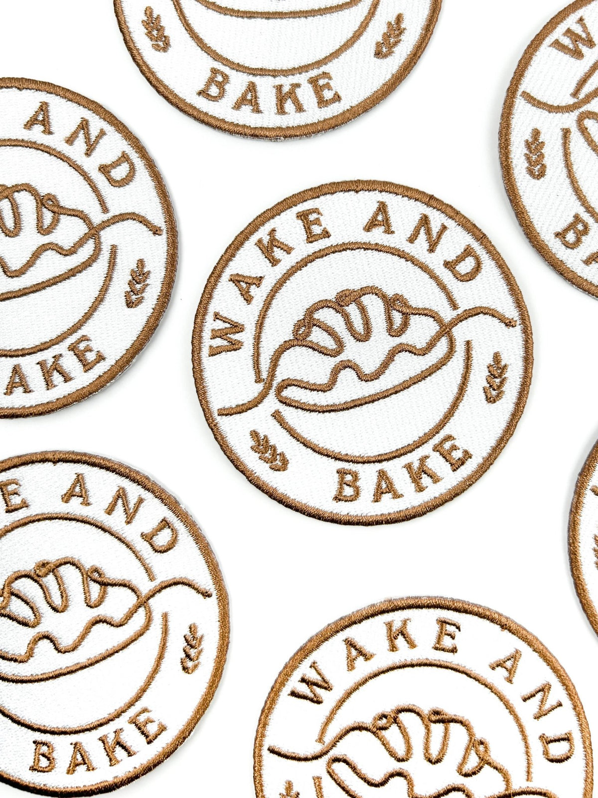 Wake and Bake Embroidered Iron On Patch - Wander Together Outfitters