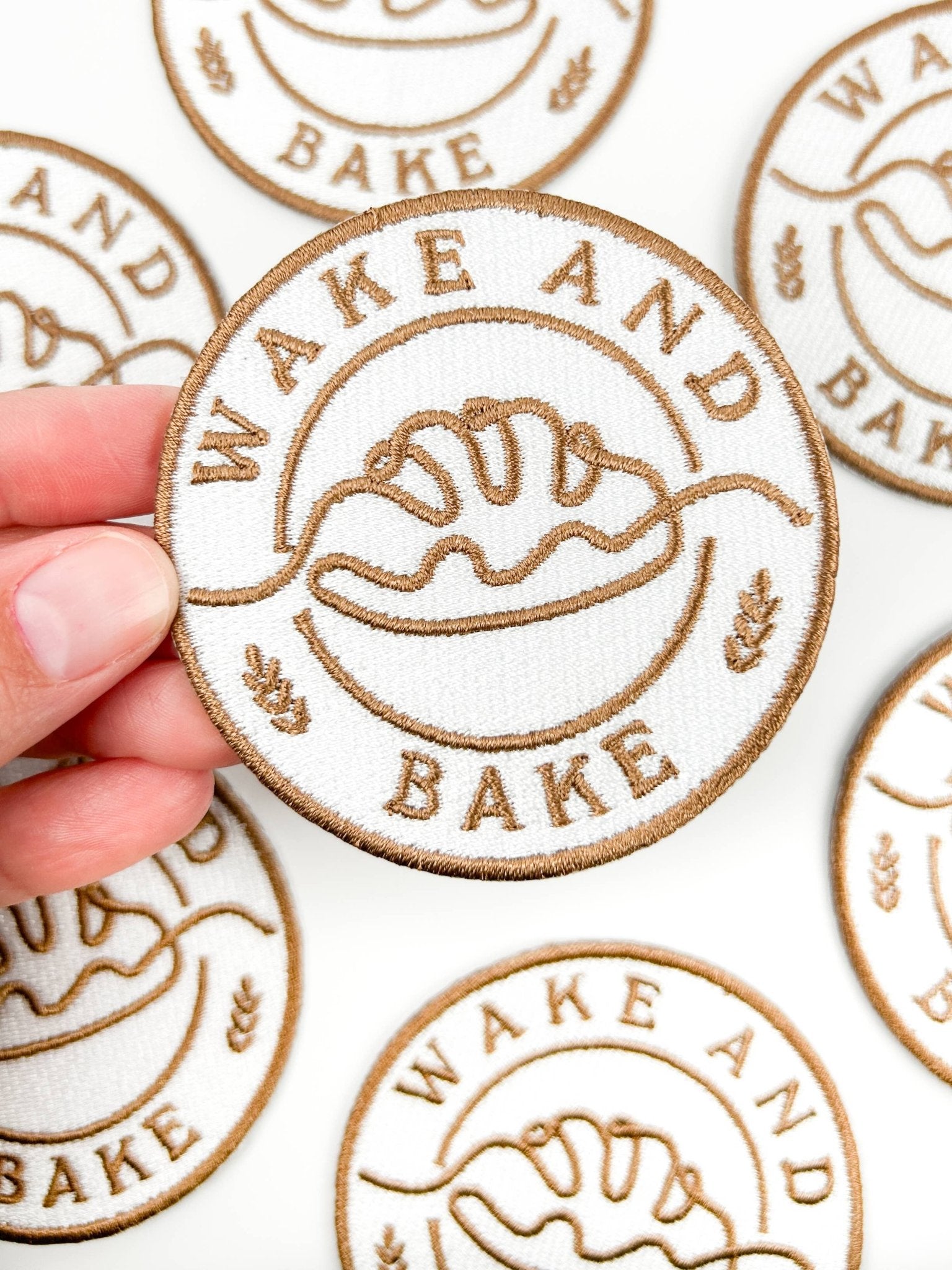 Wake and Bake Embroidered Iron On Patch - Wander Together Outfitters
