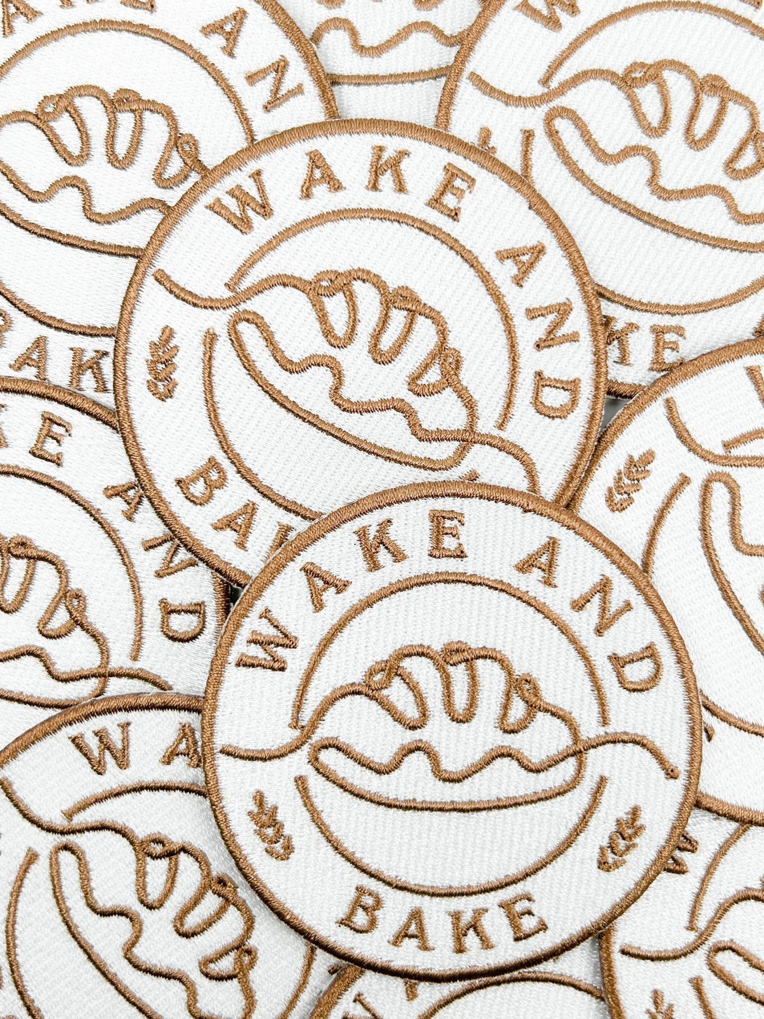 Wake and Bake Embroidered Iron On Patch - Wander Together Outfitters