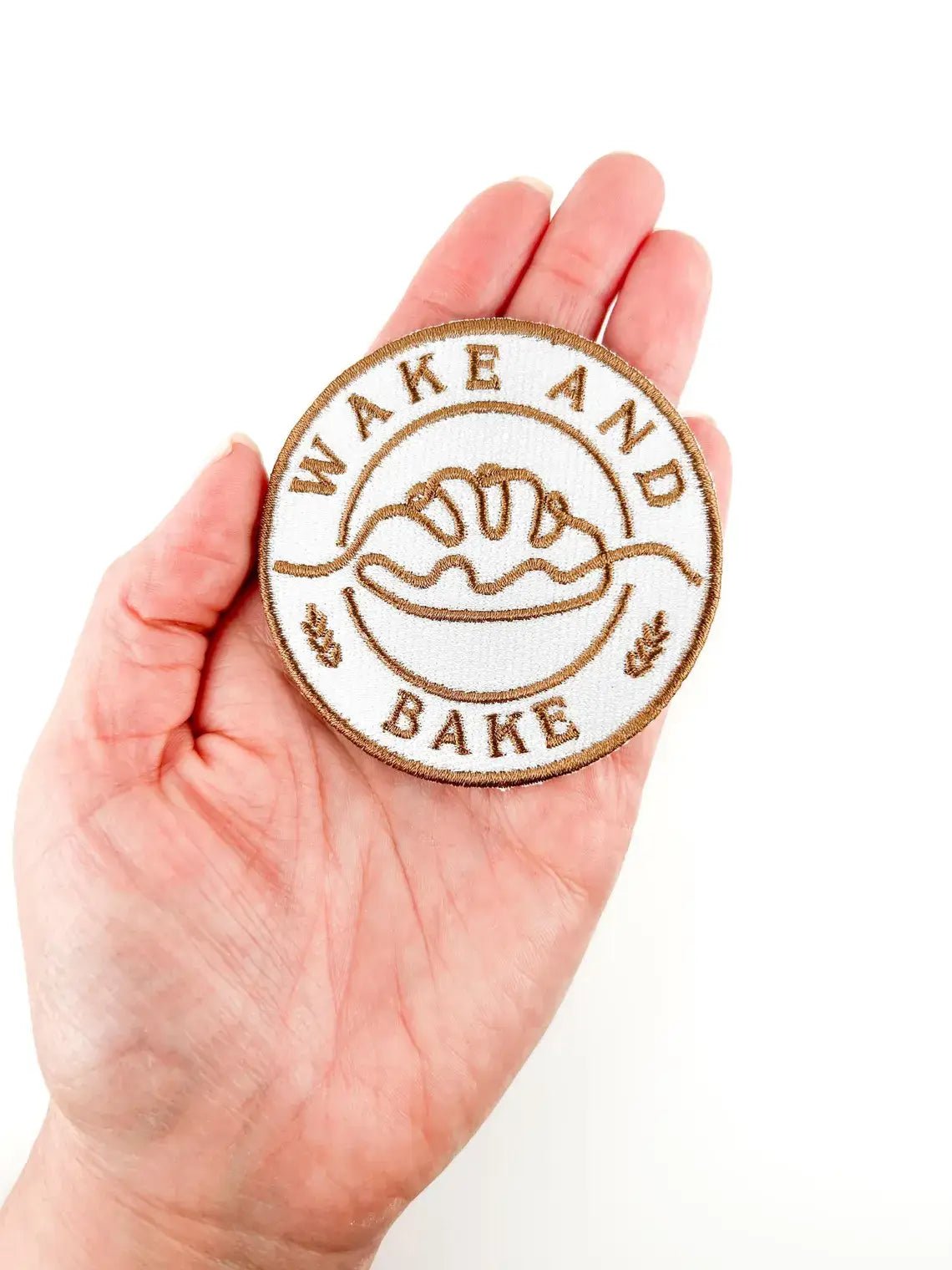 Wake and Bake Embroidered Iron On Patch - Wander Together Outfitters