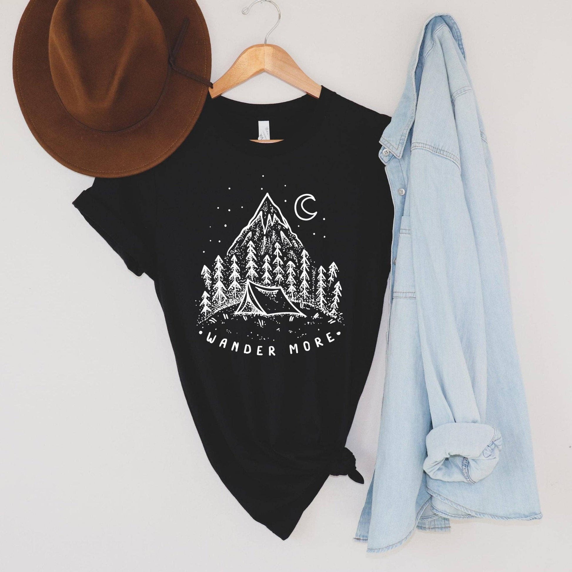 "Wander More" Mountain T-Shirt (CLEARANCE) - Wander Together Outfitters