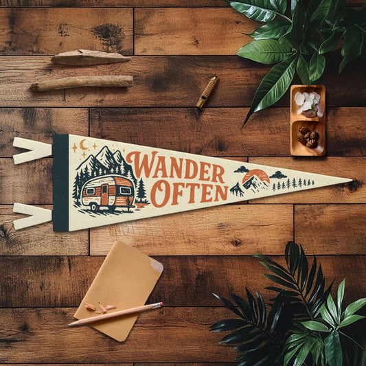 "Wander Often" Felt Mini Pennant - Wander Together Outfitters