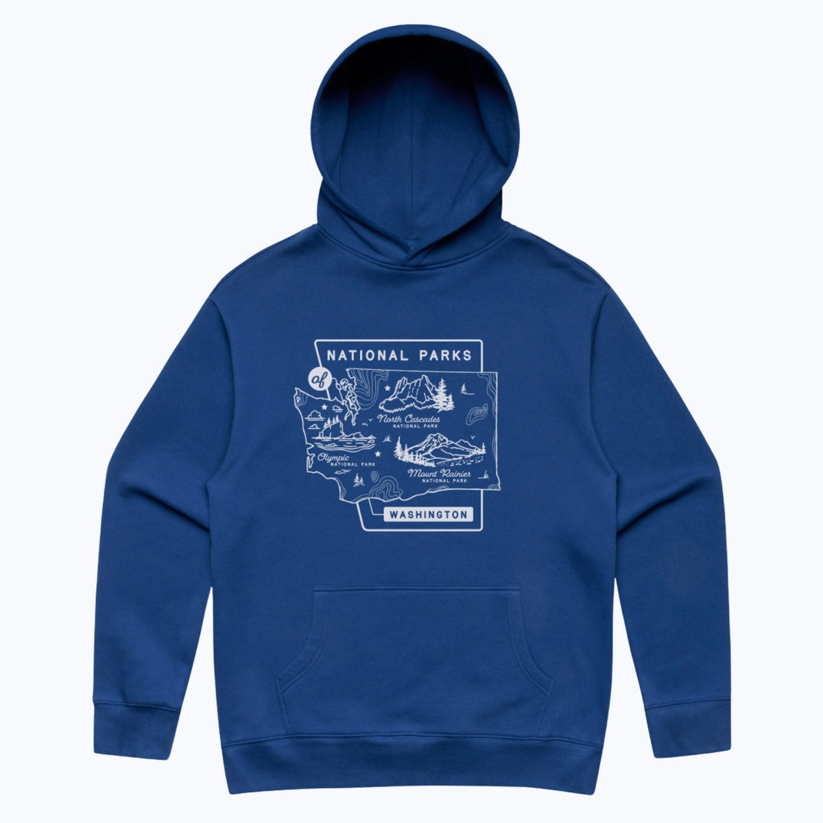 Washington National Parks Relaxed Hoodie - Cobalt - Wander Together Outfitters