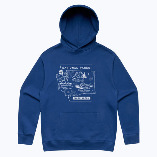 Washington National Parks Relaxed Hoodie - Cobalt - Wander Together Outfitters