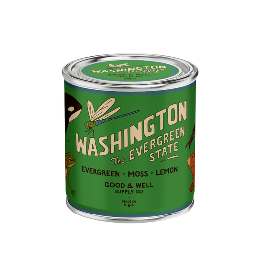 Washington State Candle (Evergreen,Moss, Lemon) - Wander Together Outfitters