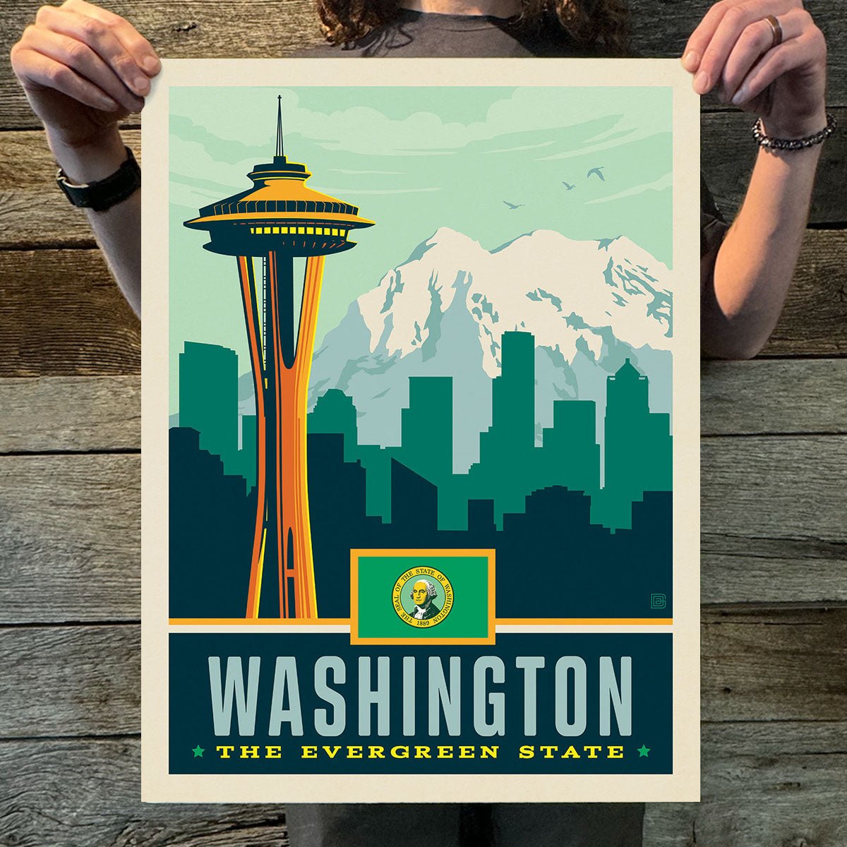 Washington (State Pride) Art Print - Wander Together Outfitters