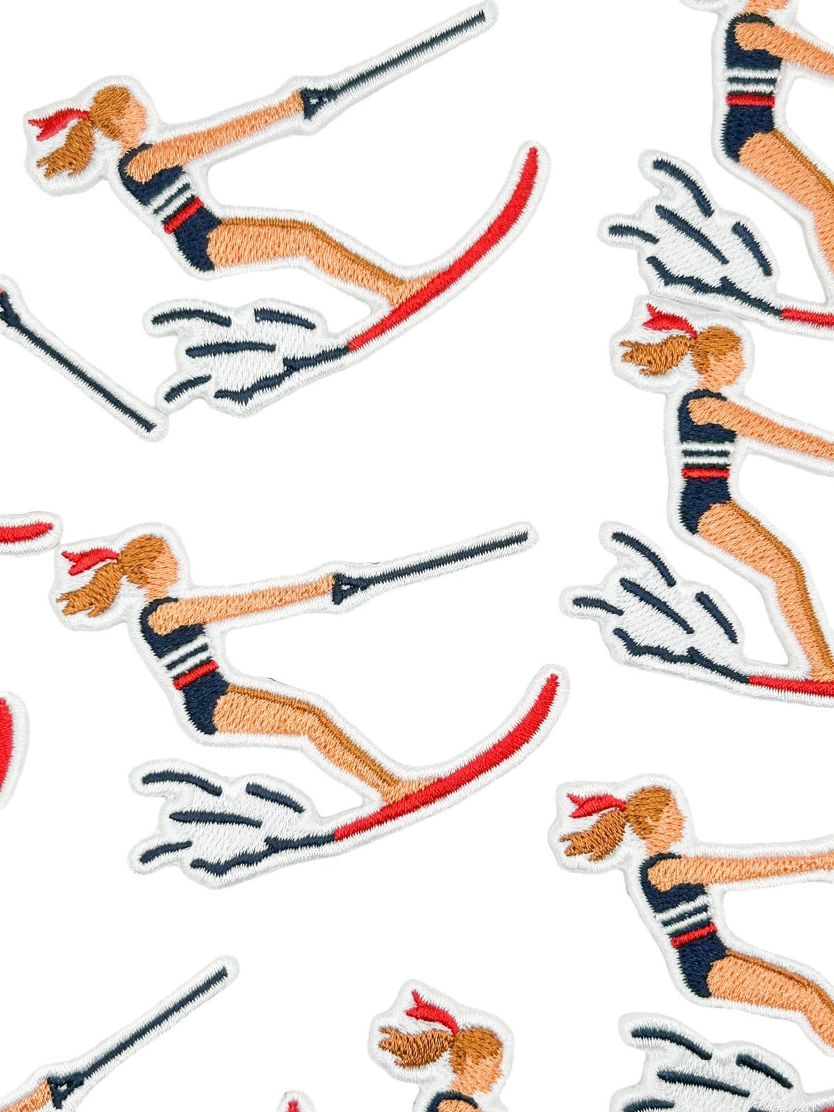 Water Skier Embroidered Iron On Patch - Wander Together Outfitters