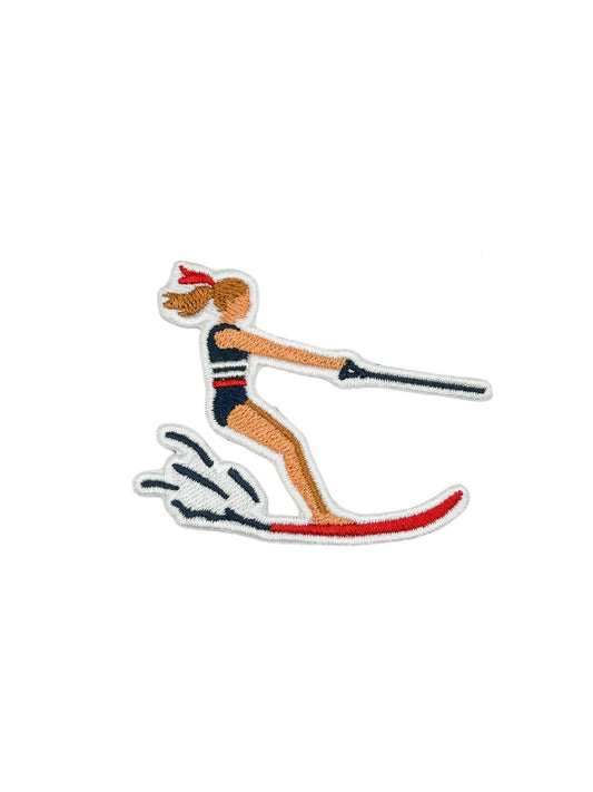 Water Skier Embroidered Iron On Patch - Wander Together Outfitters
