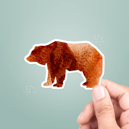 Watercolor Bear Sticker Vinyl Decal - Wander Together Outfitters