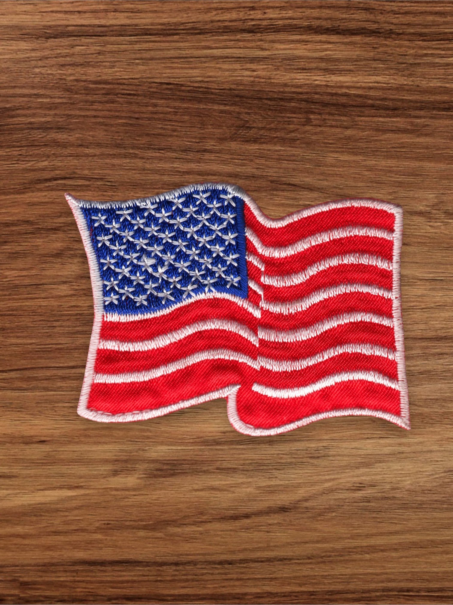 Waving USA Flag Iron On Embroidered Patch - Wander Together Outfitters