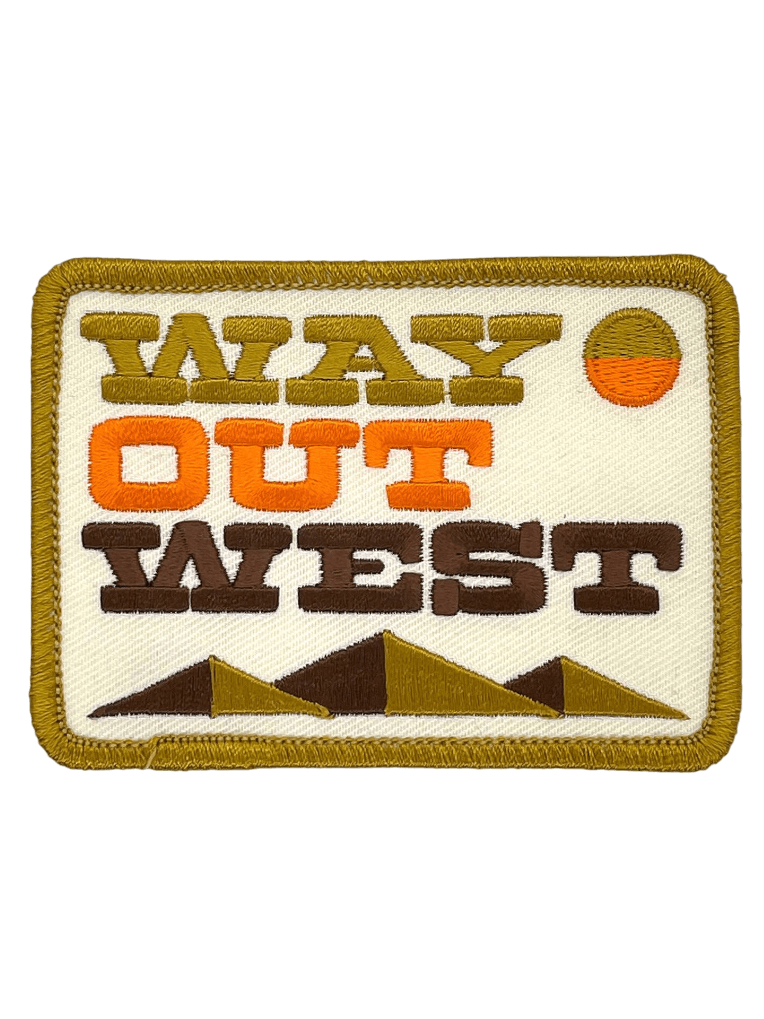 “Way Out West” Embroidered Iron On Patch - Wander Together Outfitters