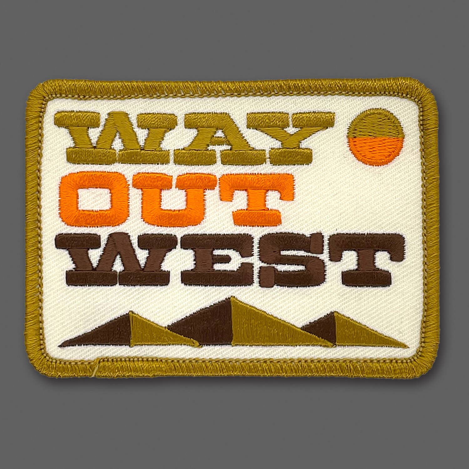 “Way Out West” Embroidered Iron On Patch - Wander Together Outfitters