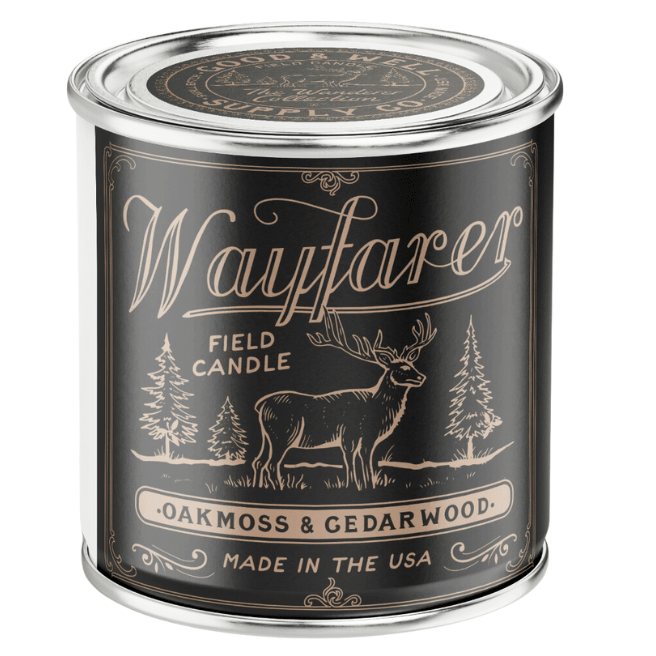 Wayfarer Field Candle (Oakmoss, Cedarwood) - Wander Together Outfitters