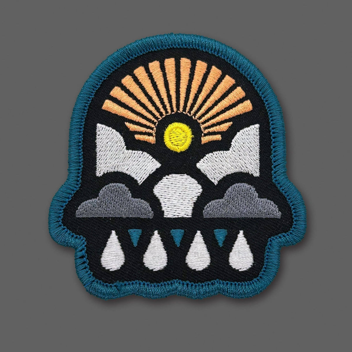 Wayward Walk Embroidered Rainy Day Iron On Patch - Wander Together Outfitters