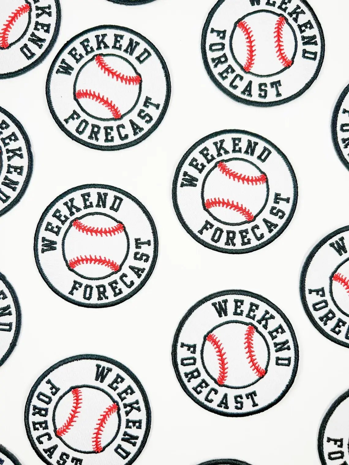 "Weekend Forecast" Baseball Embroidered Iron - On Patch - Wander Together Outfitters