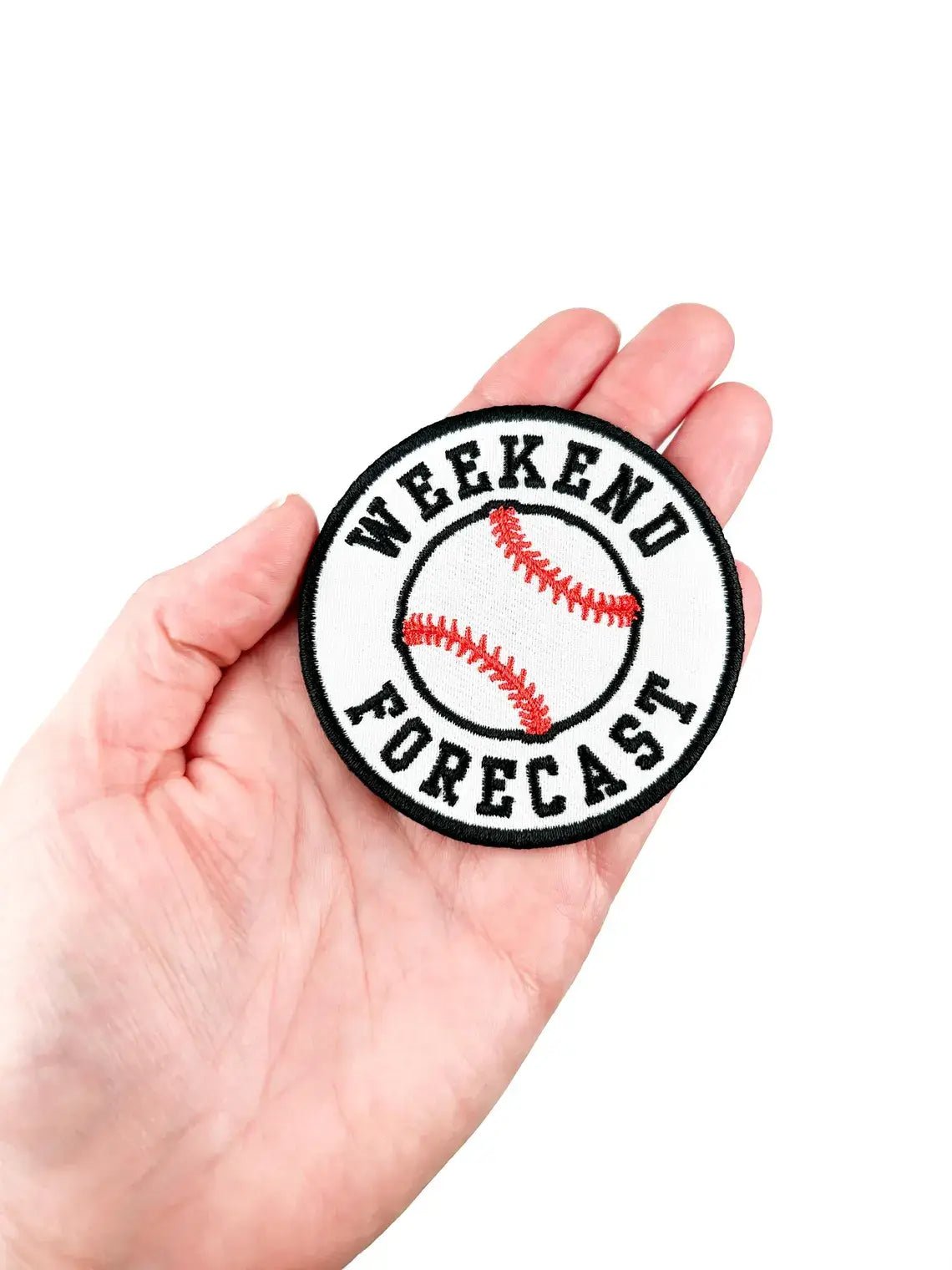 "Weekend Forecast" Baseball Embroidered Iron - On Patch - Wander Together Outfitters