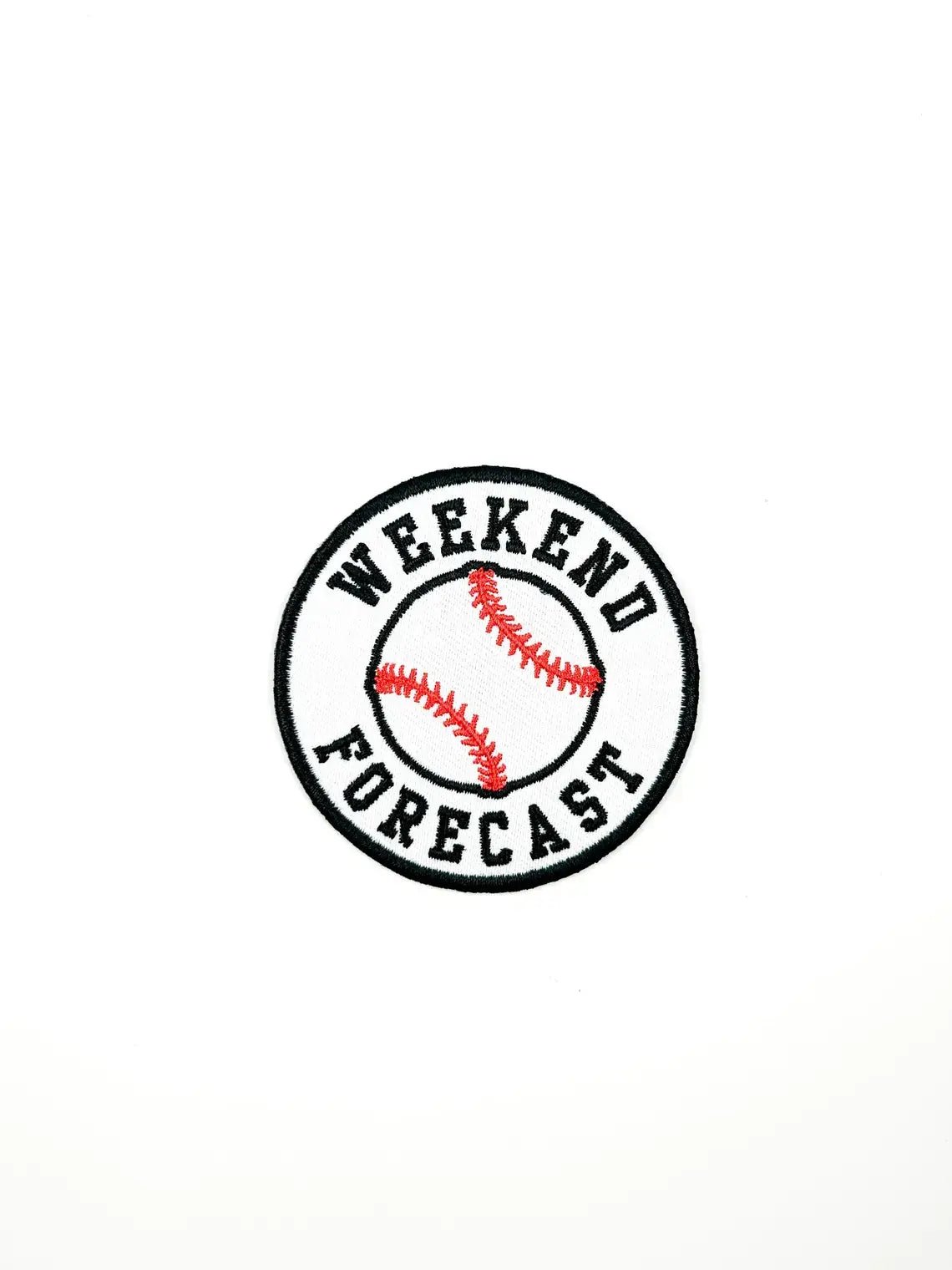 "Weekend Forecast" Baseball Embroidered Iron - On Patch - Wander Together Outfitters