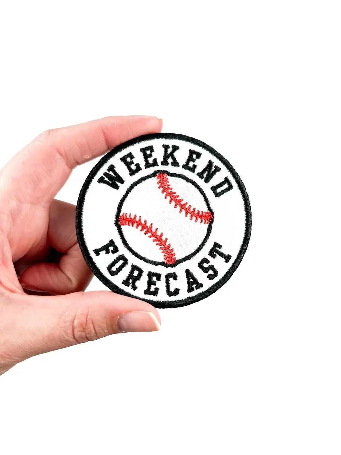 "Weekend Forecast" Baseball Embroidered Iron - On Patch - Wander Together Outfitters
