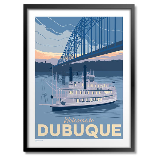 Welcome To Dubuque Riverboat Print - Wander Together Outfitters