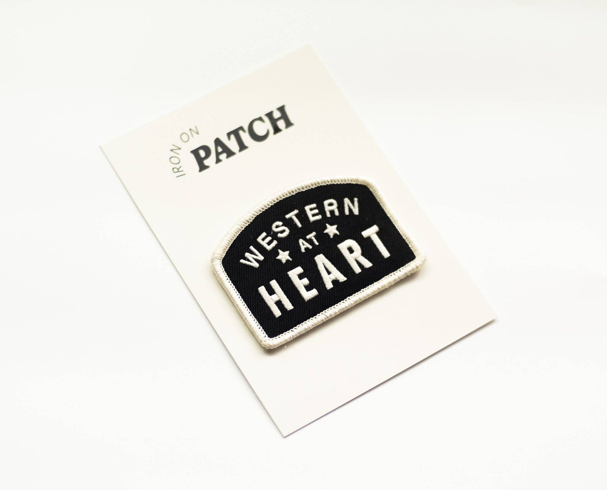 “Western at Heart”Embroidered Iron on Patch - Wander Together Outfitters