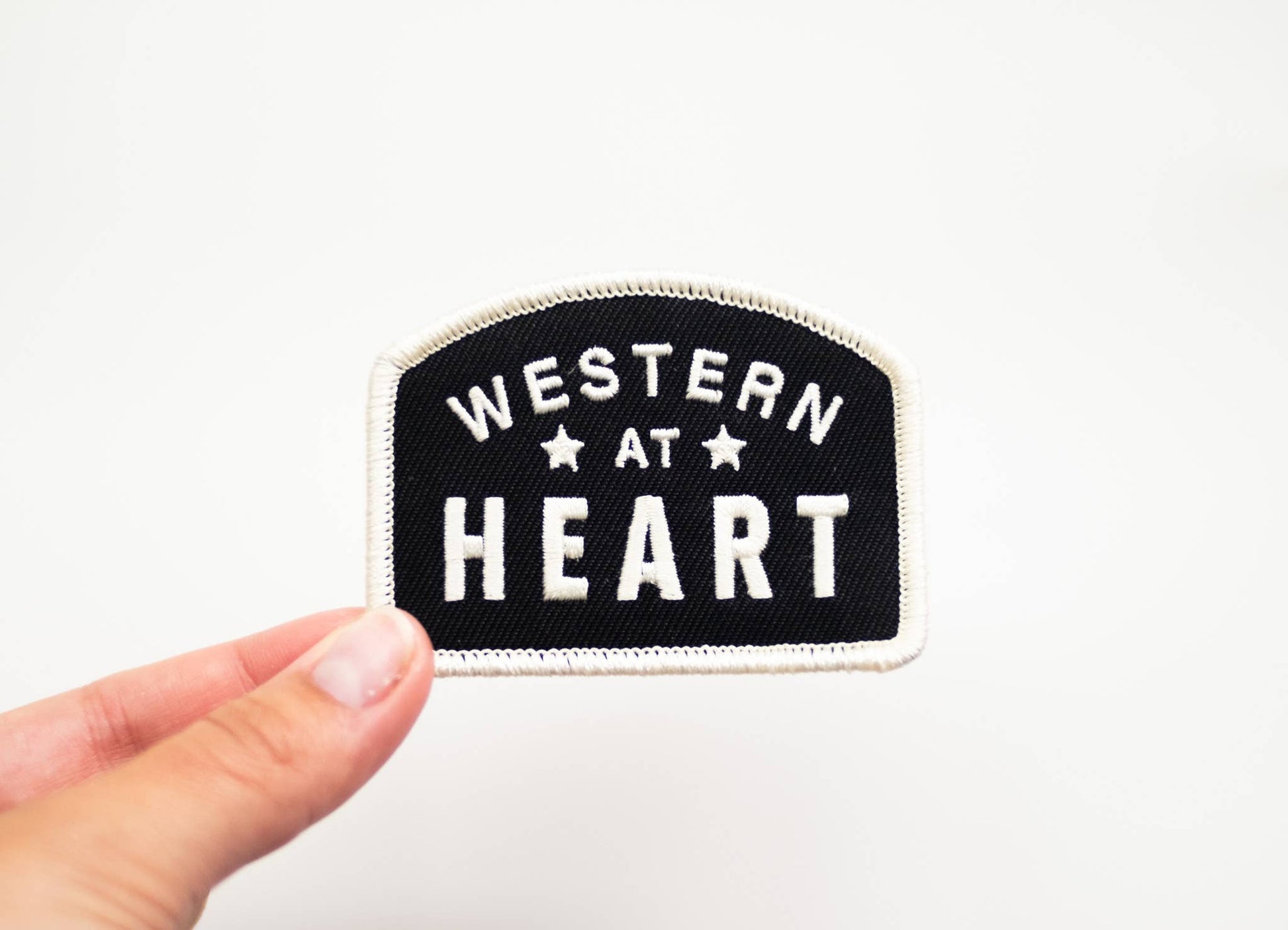 “Western at Heart”Embroidered Iron on Patch - Wander Together Outfitters