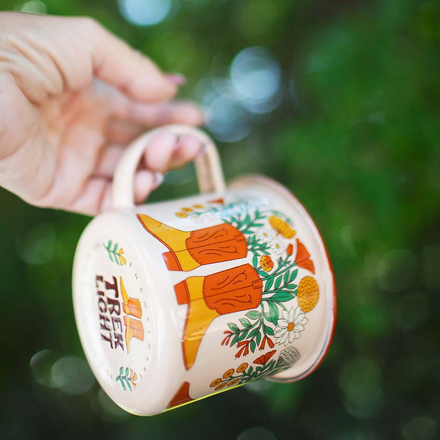 Western Bloom Enamel Mug 16oz - Wander Together Outfitters