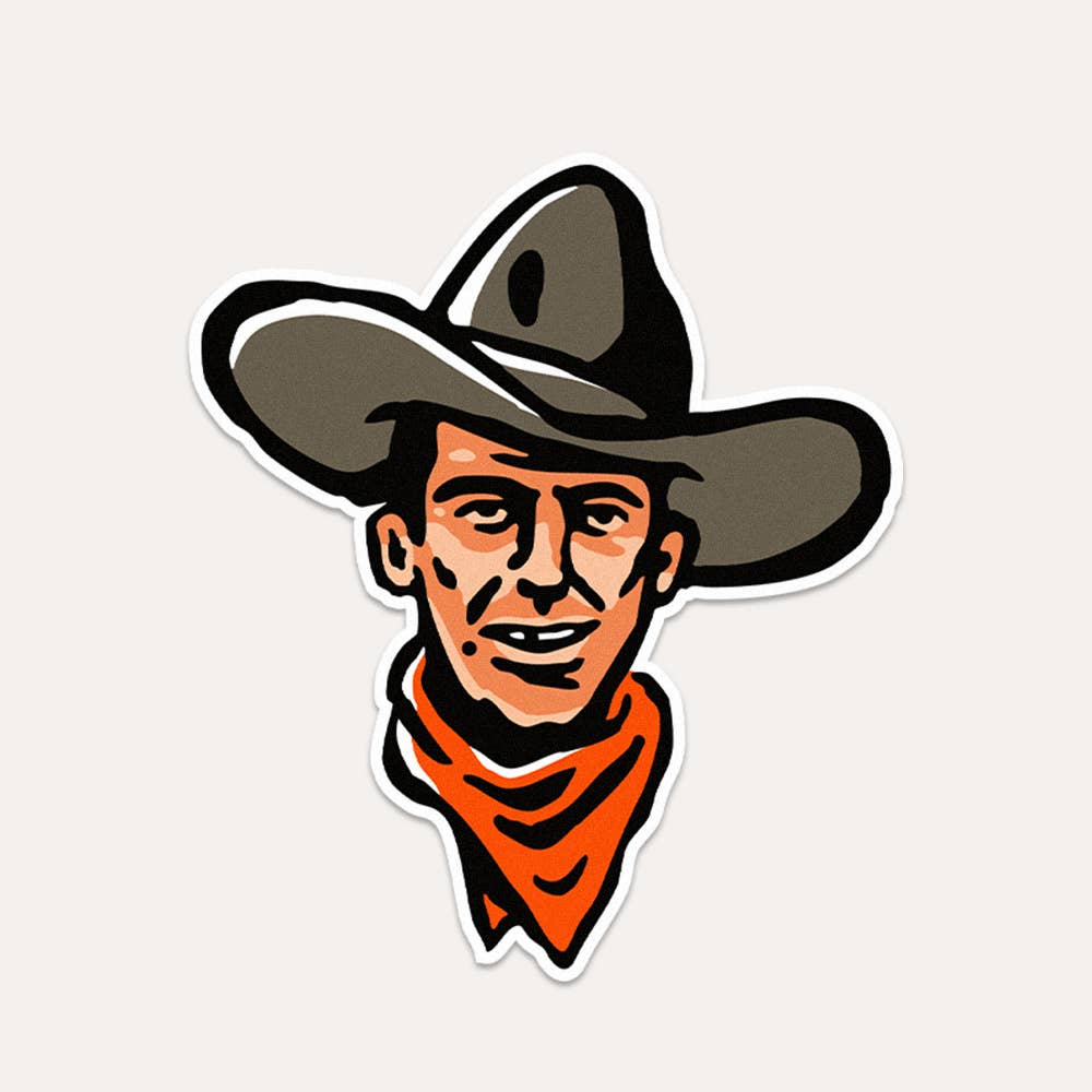 Western Cowboy Vinyl Sticker - Wander Together Outfitters