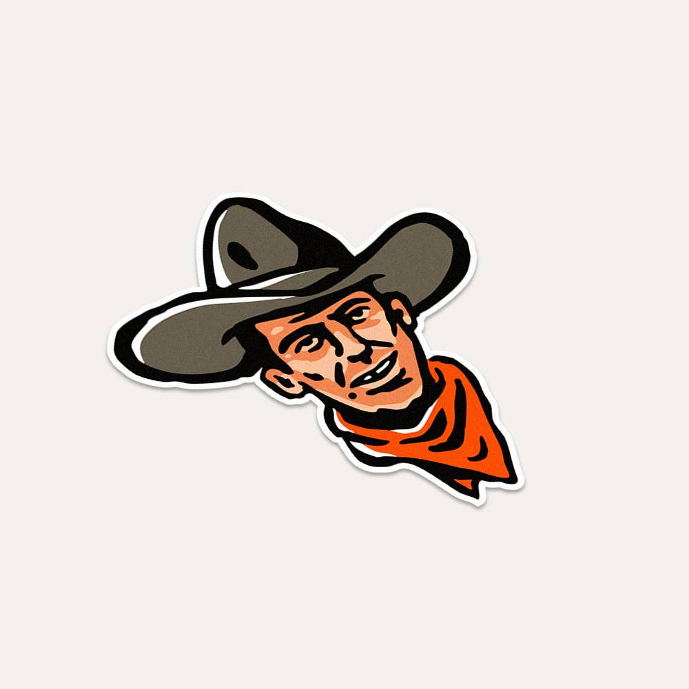 Western Cowboy Vinyl Sticker - Wander Together Outfitters
