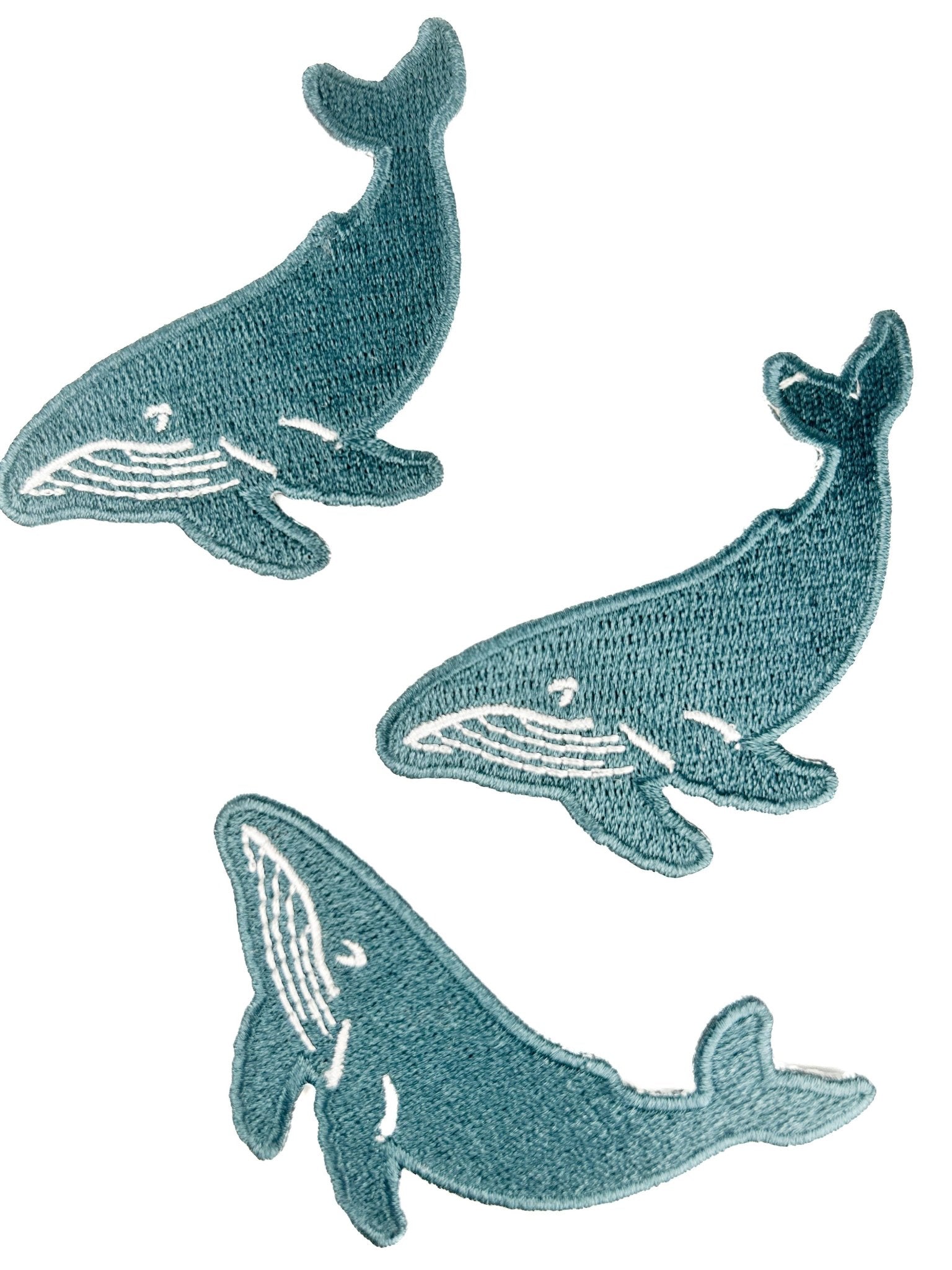 Whale Embroidered Iron On Patch - Wander Together Outfitters
