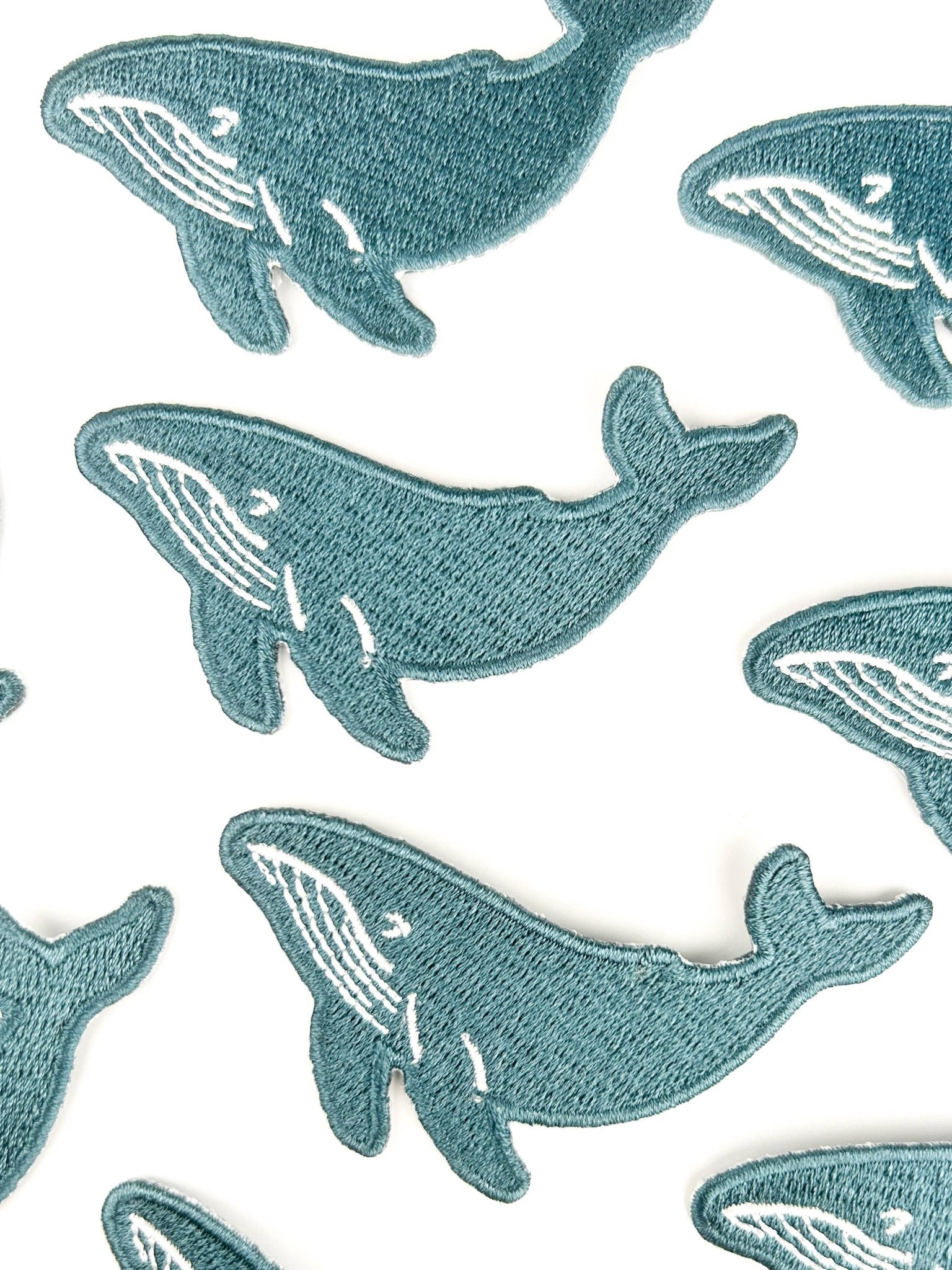 Whale Embroidered Iron On Patch - Wander Together Outfitters