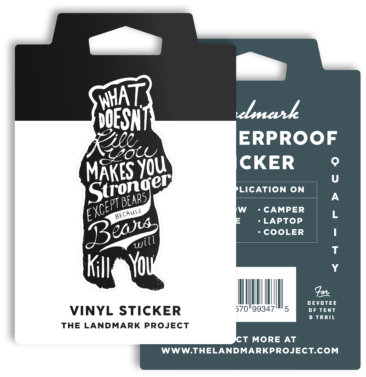 “What Doesn’t Kill You…Makes You Stronger” Bear Vinyl Sticker (SALE) - Wander Together Outfitters