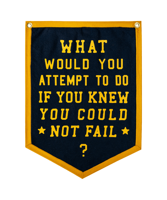 "What Would You Attempt To Do" Camp Flag by Unreasonable Hospitality Pennant - Wander Together Outfitters