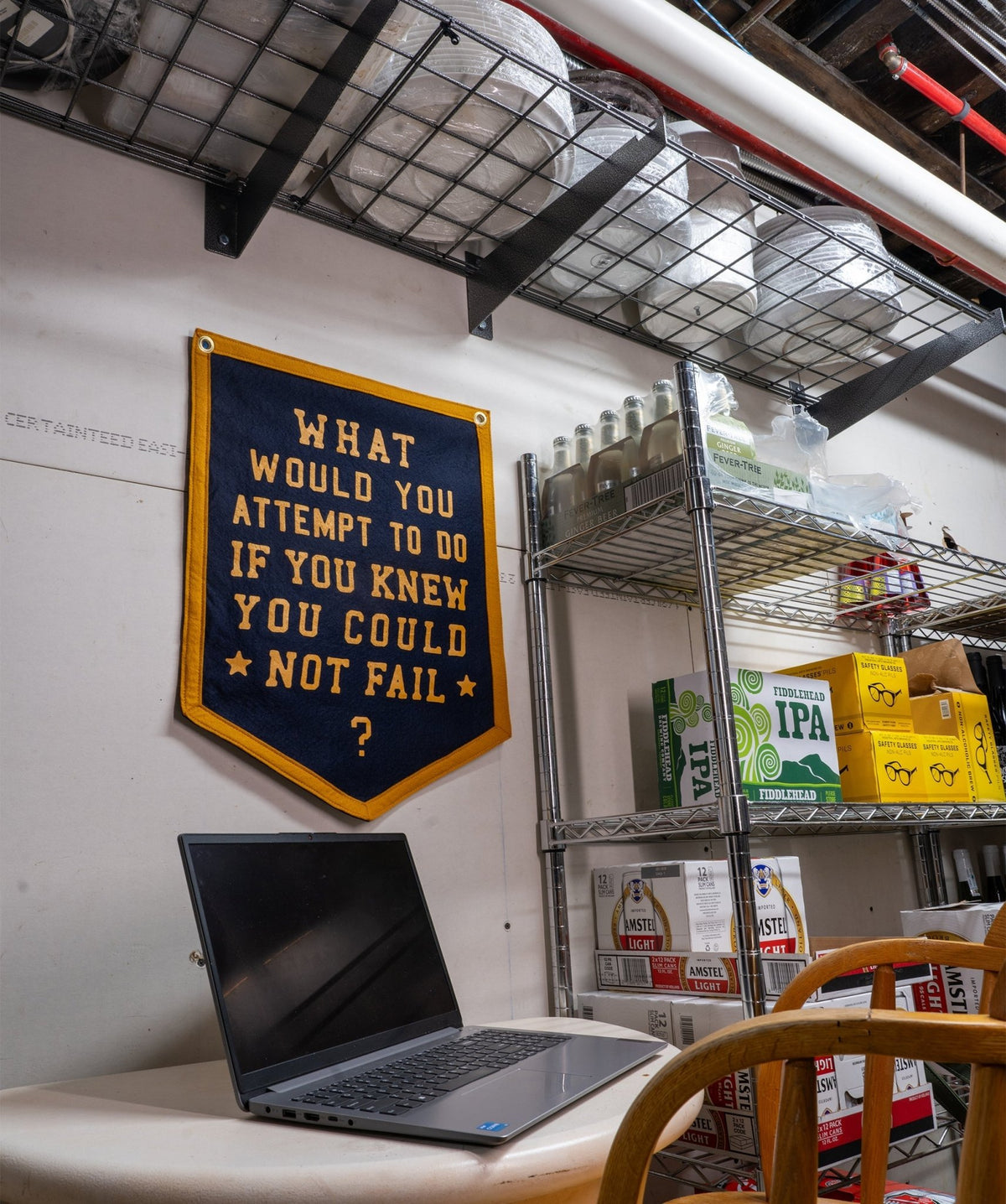 "What Would You Attempt To Do" Camp Flag by Unreasonable Hospitality Pennant - Wander Together Outfitters