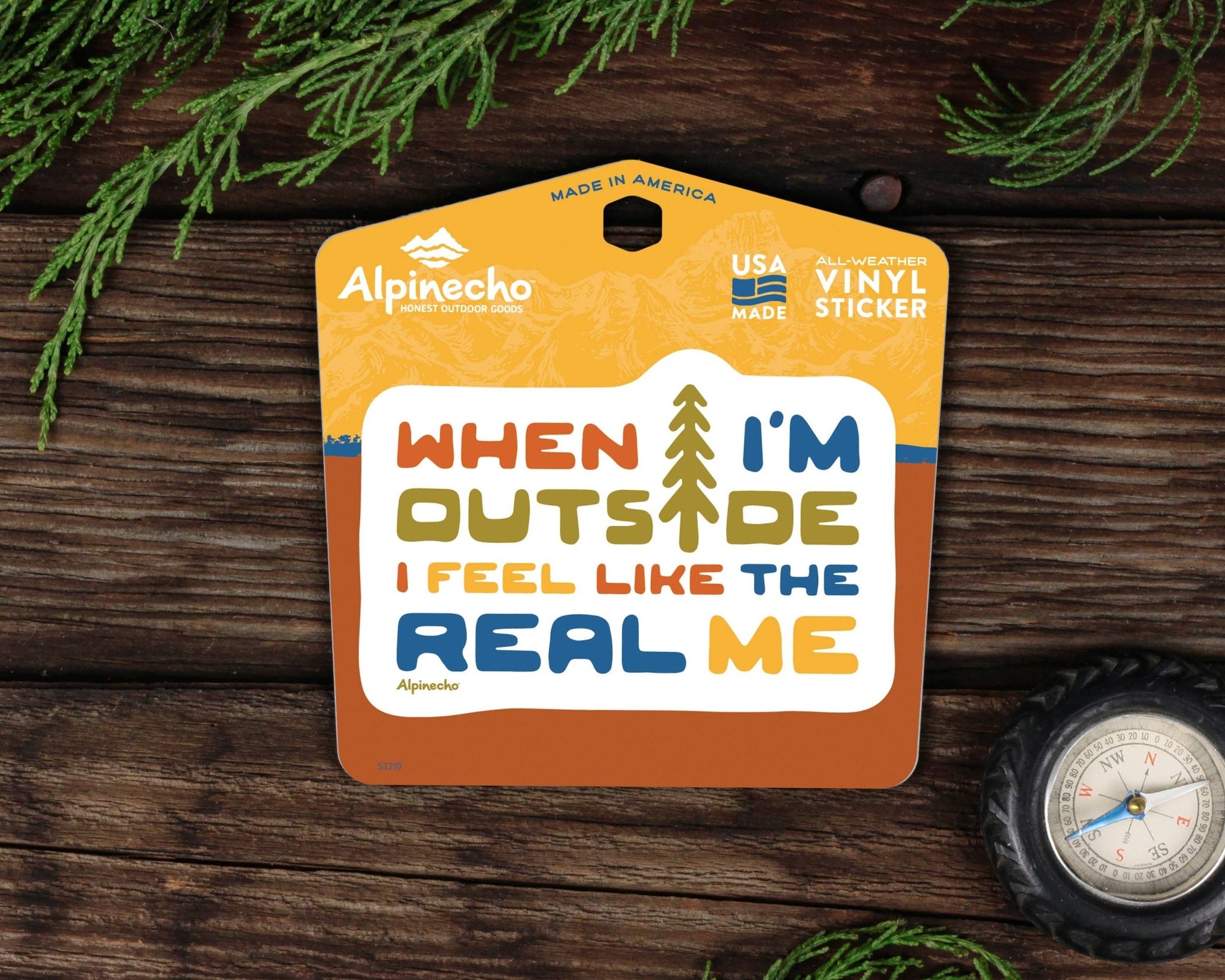 "When I'm Outside I'm Like The Real Me" Vinyl Sticker - Wander Together Outfitters