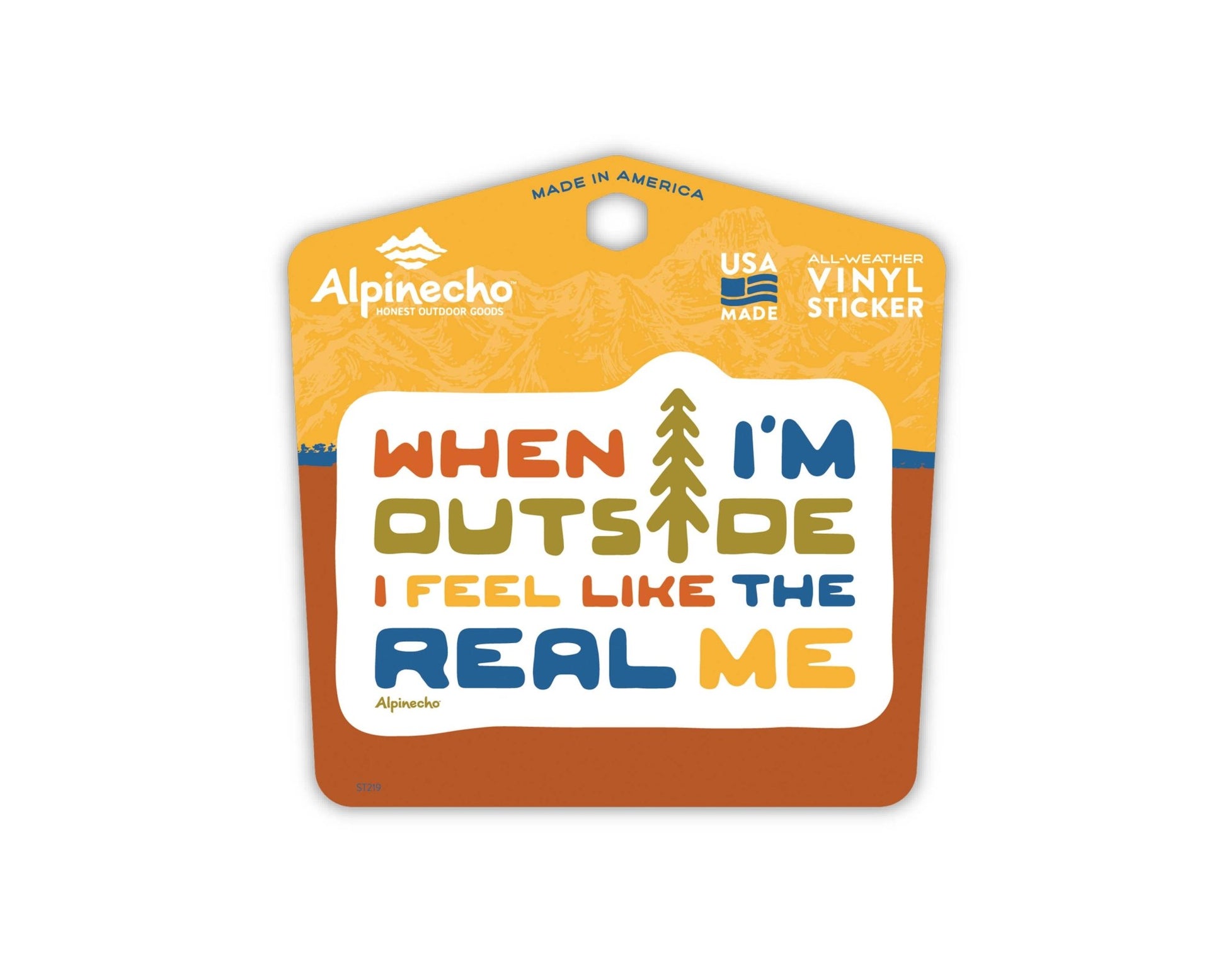 "When I'm Outside I'm Like The Real Me" Vinyl Sticker - Wander Together Outfitters
