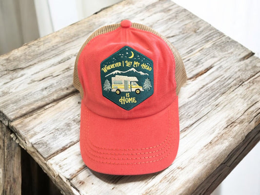 "Wherever I Lay My Head Is Home" Patch Pony Cap (SALE) - Wander Together Outfitters