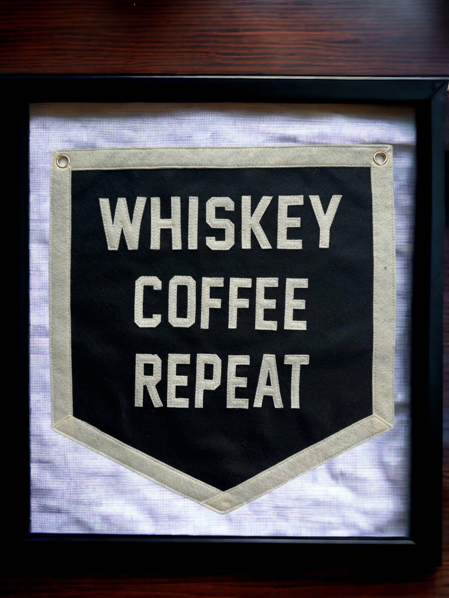 "Whiskey Coffee" Repeat Felt Pennant Banner - Wander Together Outfitters