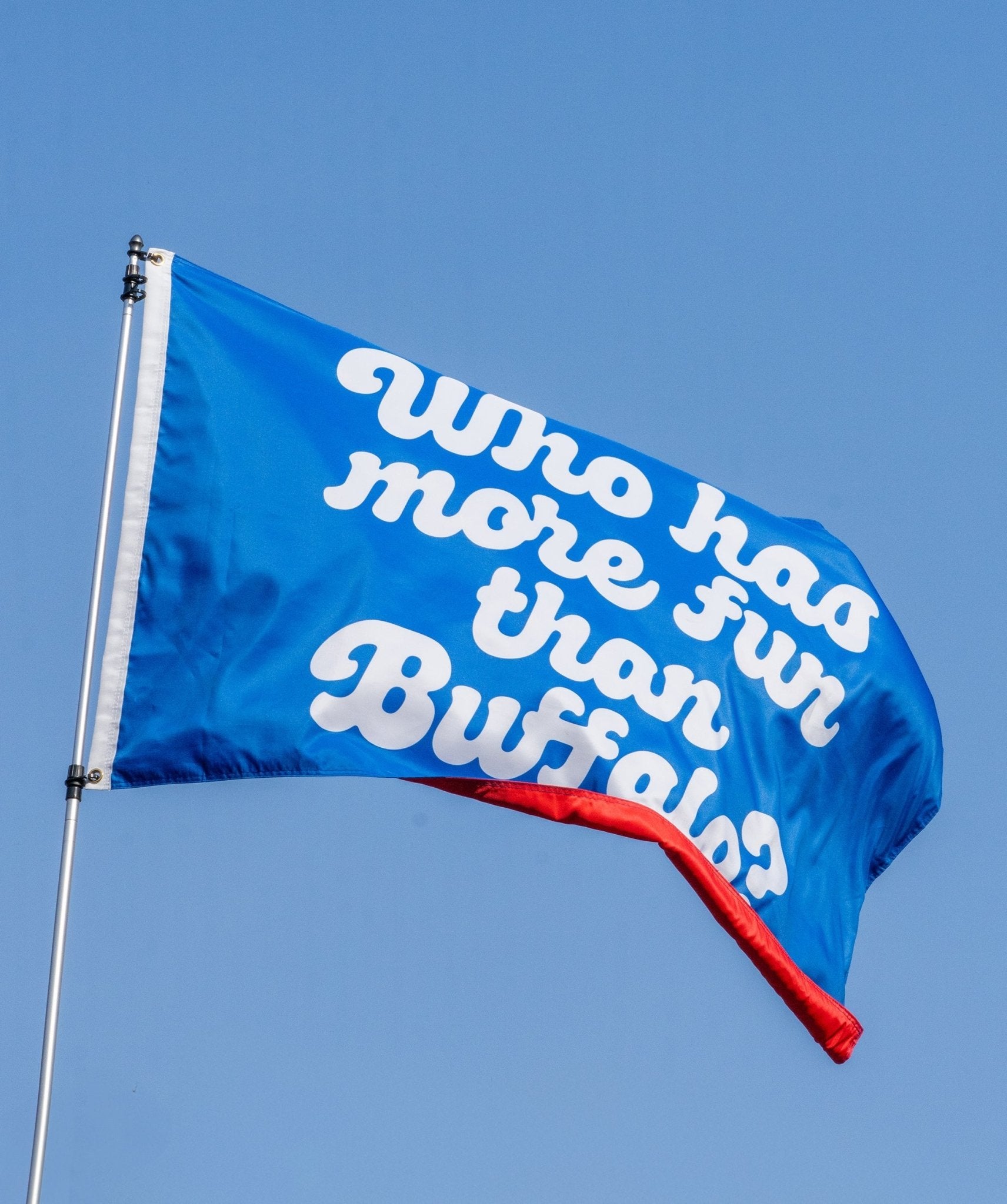 "Who Has More Fun Than Buffalo" Outdoor Flag - Wander Together Outfitters